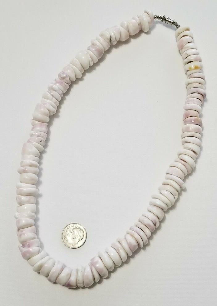 Authentic Large Boho Chic PUKA Shell Necklace Natural Vintage