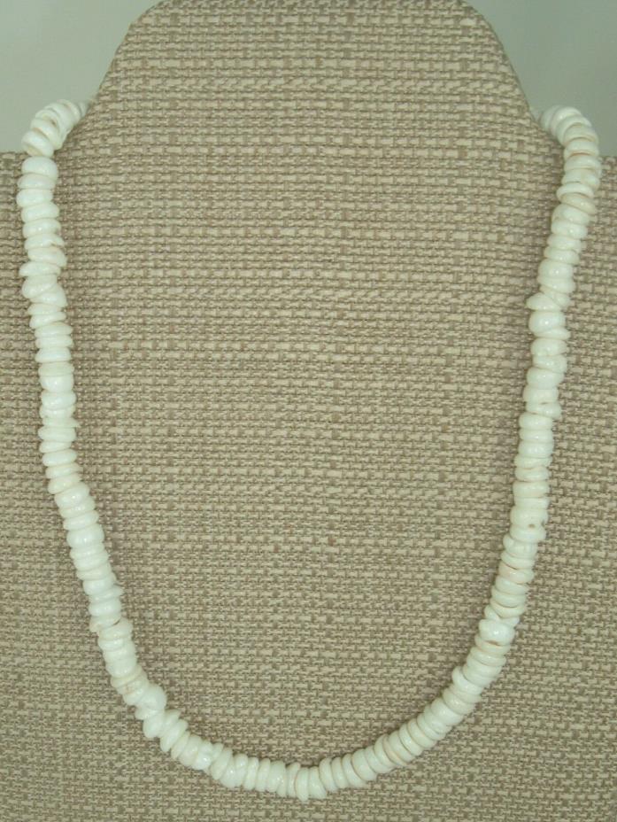 Vintage Natural Puka Shell Necklace 80s 90s 18 inches beach surfer boho
