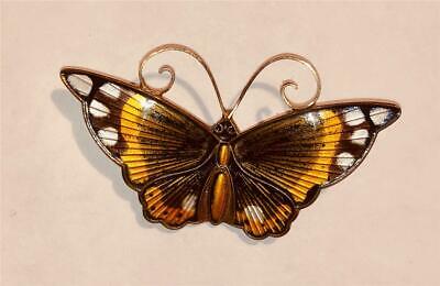 Large David Andersen Monarch Butterfly PIN Sterling Enamel Norway