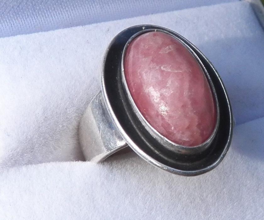 NE FROM Ring - Rhodochrosite Sterling - Nils E. From Denmark