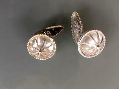 NEW Handsom Norwegian 830S Silver Solje Bunad cuff links From Norway Handcrafted