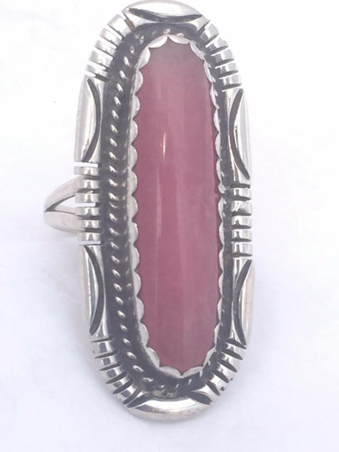 Long Vintage Sterling Silver  Southwest Tribal Size 7 8.1g