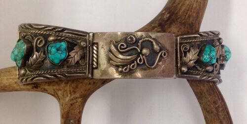 Alfred Joe Navajo Sterling and Turquoise Watch Band