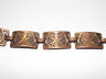 Vintage Copper Bracelet SW Tribal Dancer Southwest NA Panel Link Free Shipping