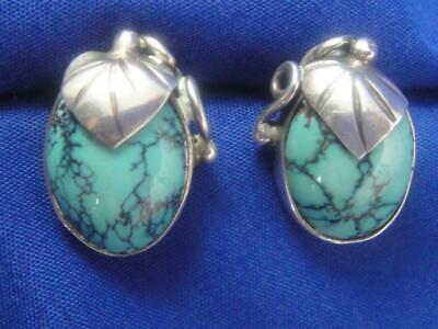 Vintage Southwestern Sterling Silver Turquoise Post Earrings