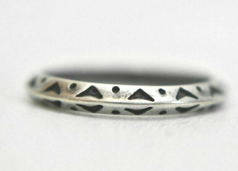 southwest ring stacker band sterling silver Size 5.75