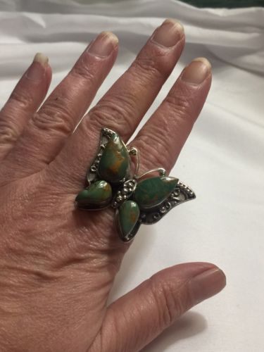 Beautiful Kingman Turquoise Butterfly Ring