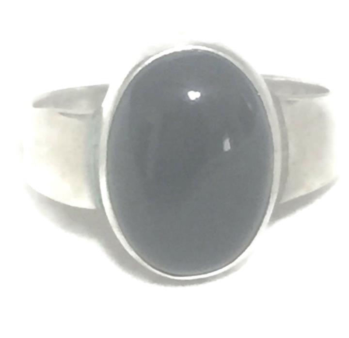 Vintage Onyx Band Tribal Southwest Sterling Silver Ring Size 7.50 Women