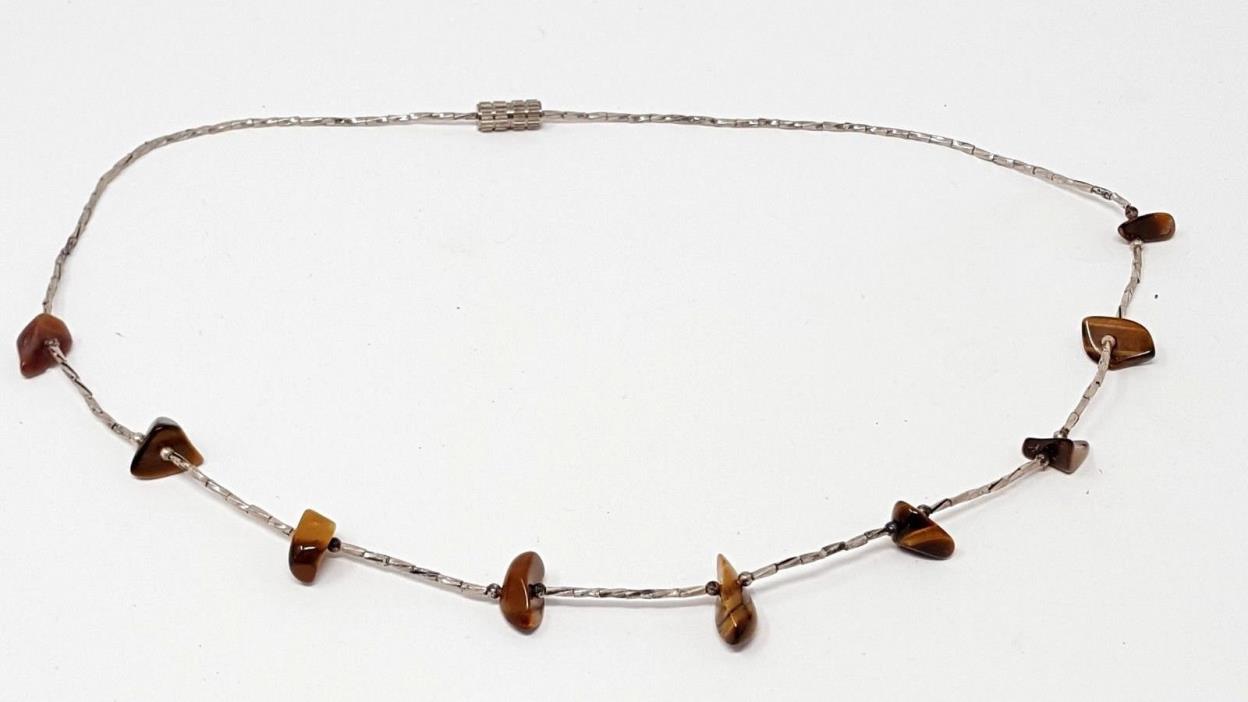 Vintage Liquid Sterling Silver Navajo beaded Necklace