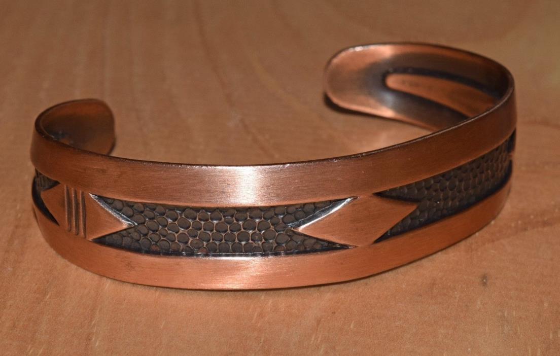 VINTAGE BELL TRADING COMPANY Native American Copper Cuff bracelet