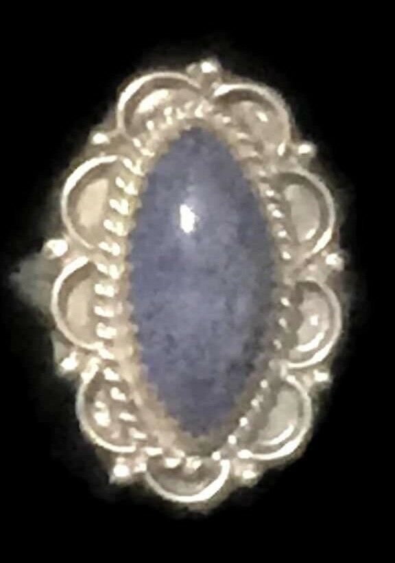 Vintage Purple Turquoise Silver Southwest Tribal Boho Ring Size 4.25