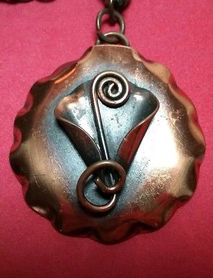 VINTAGE SIGNED MARSHALL HAND MADE COPPER NECKLACE