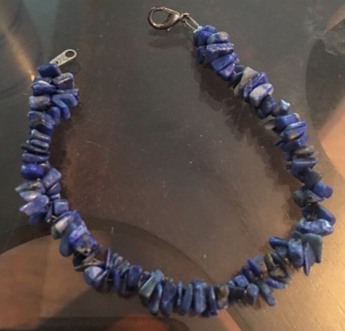Vintage Blue Purple Polished Stone Rock Bracelet
