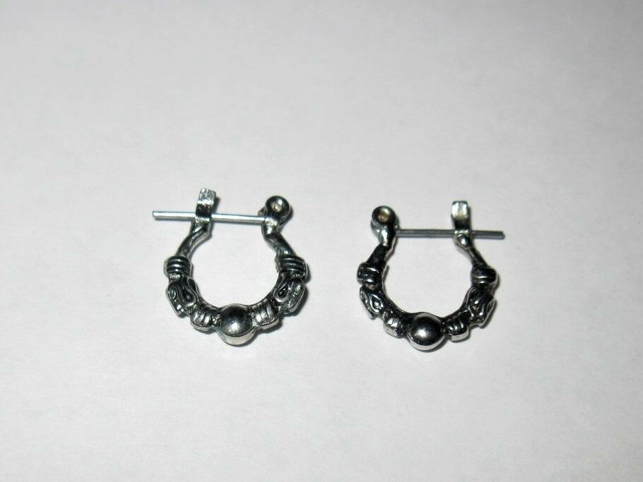 Stunning Beautiful Vintage Horseshoe Unique Design Earrings MUST SEE Sterling?