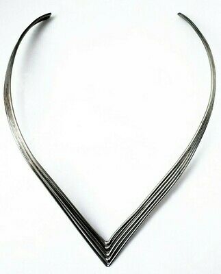 RARE UNSIGNED UNMARKED STERLING DESIGNER ESTATE NECKLACE STYLE OF HARRY BERTOIA