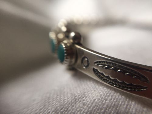 Fred Harvey Era Navajo Sterling Silver Turquoise Bracelet