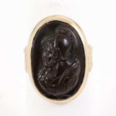 14k Yellow Gold Roman Intaglio Carved Ring