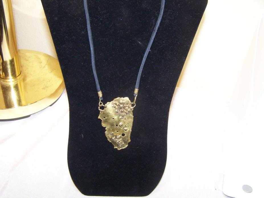 Brutalist  brass necklace  Jewelry