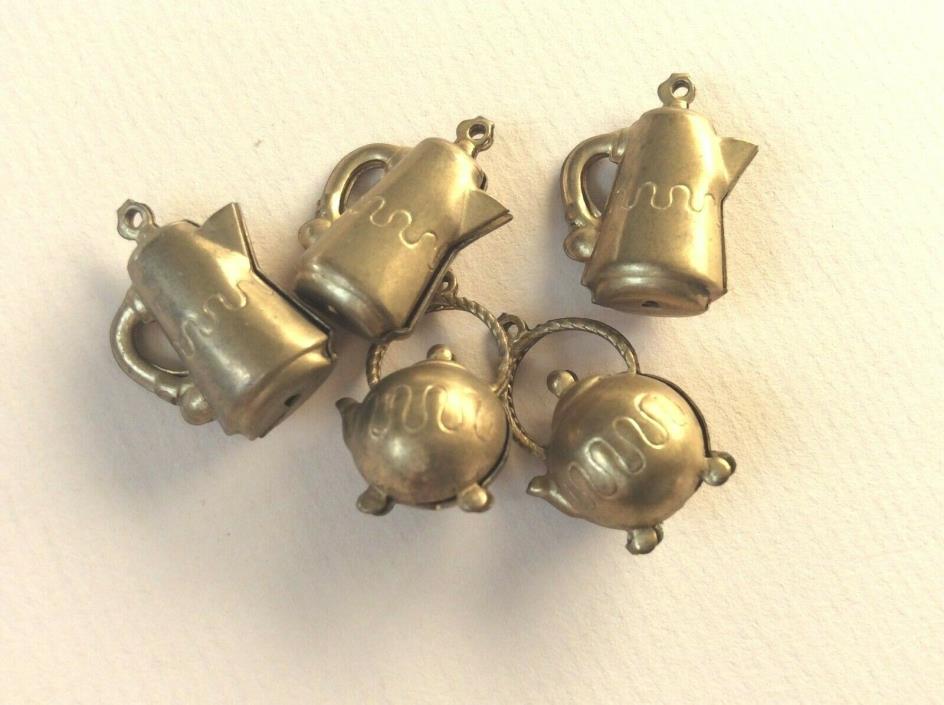 DftD Vintage Designs from the Deep 5 Copper Teapot and Coffee Pot Charm Spangles