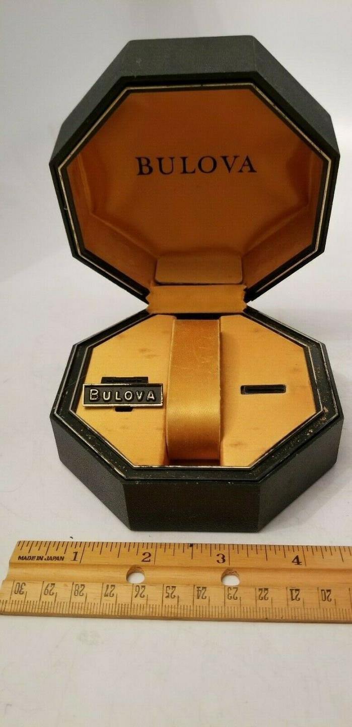 Vintage Bulova Black Octagon Men's Watch Presentation Box (Only)
