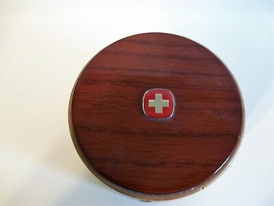 Wenger Swiss Military Brown Simulated Wood Top Watch Trinket Box Only-No watch