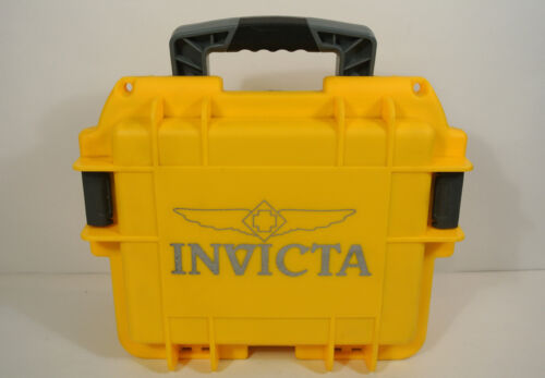 Invicta 3 Slot Impact Dive Waterproof Watch Storage Case Yellow