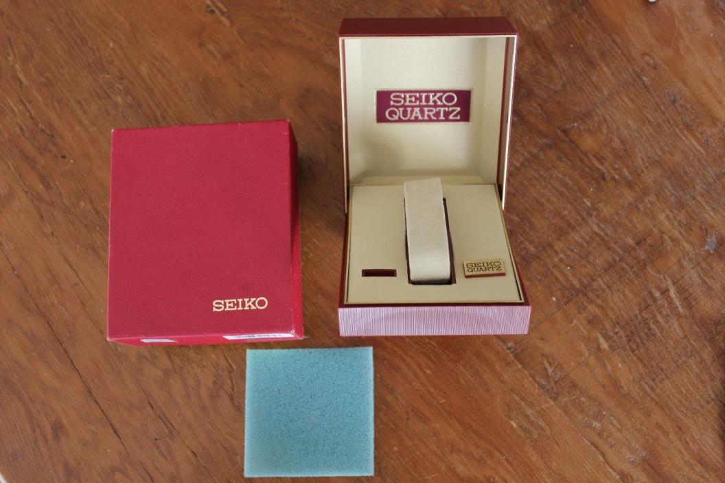 Vintage Red Seiko Watch Box Hard Plastic Case & Box Only Empty NO WATCH!!!