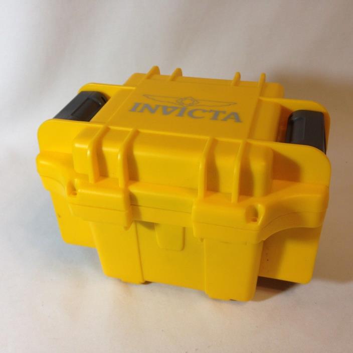 Invicta Waterproof Dive Impact Resistant Watch Box Case Mustard Yellow!
