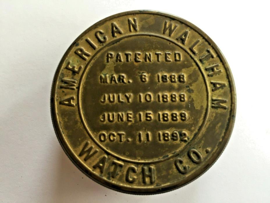 VINTAGE 1892 AMERICAN WALTHAM WATCH CO WATCH MOVEMENT CASE BOX