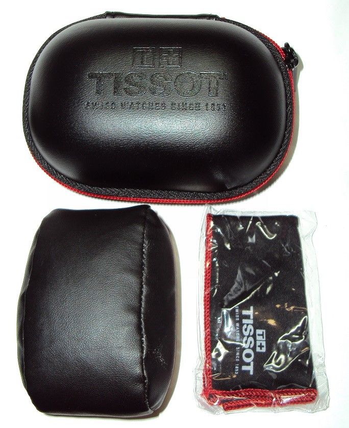 Tissot Black Wrist Watch Box Travel Case w/cloth