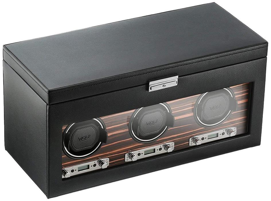 WOLF Roadster Module 2.7 Triple Watch Winder with Storage- Excellent Deal!