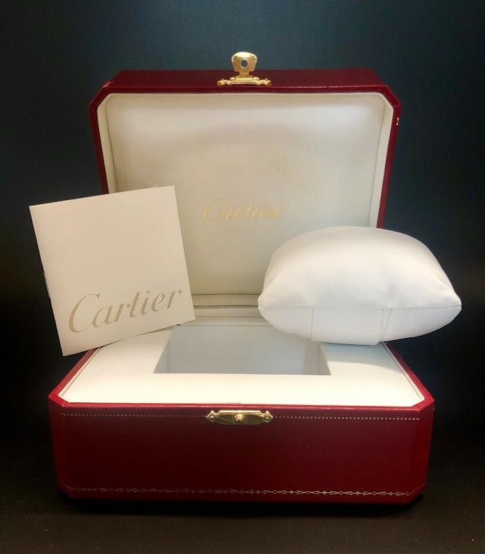 Genuine Authentic Leather Cartier Presentation COWA 0049 Watch Box with Pillow
