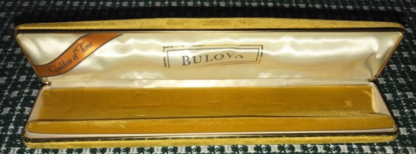 Vintage BULOVA Diamond Starburst 14K Gold Wristwatch CASE BOX ONLY