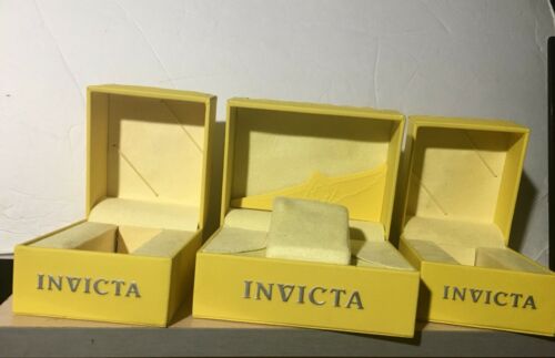 Invicta Yellow Classic Watch Box Case Empty 3 count.