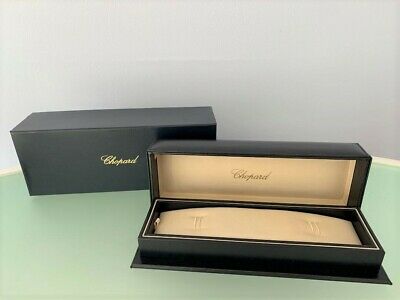 GENUINE VINTAGE CHOPARD MEN OR LADY LONG LEATHER WATCH BOX nice condition