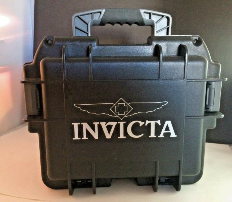 Invicta 3 Slot Original Black/Grey Impact Resistant Waterproof Carry Watch Case