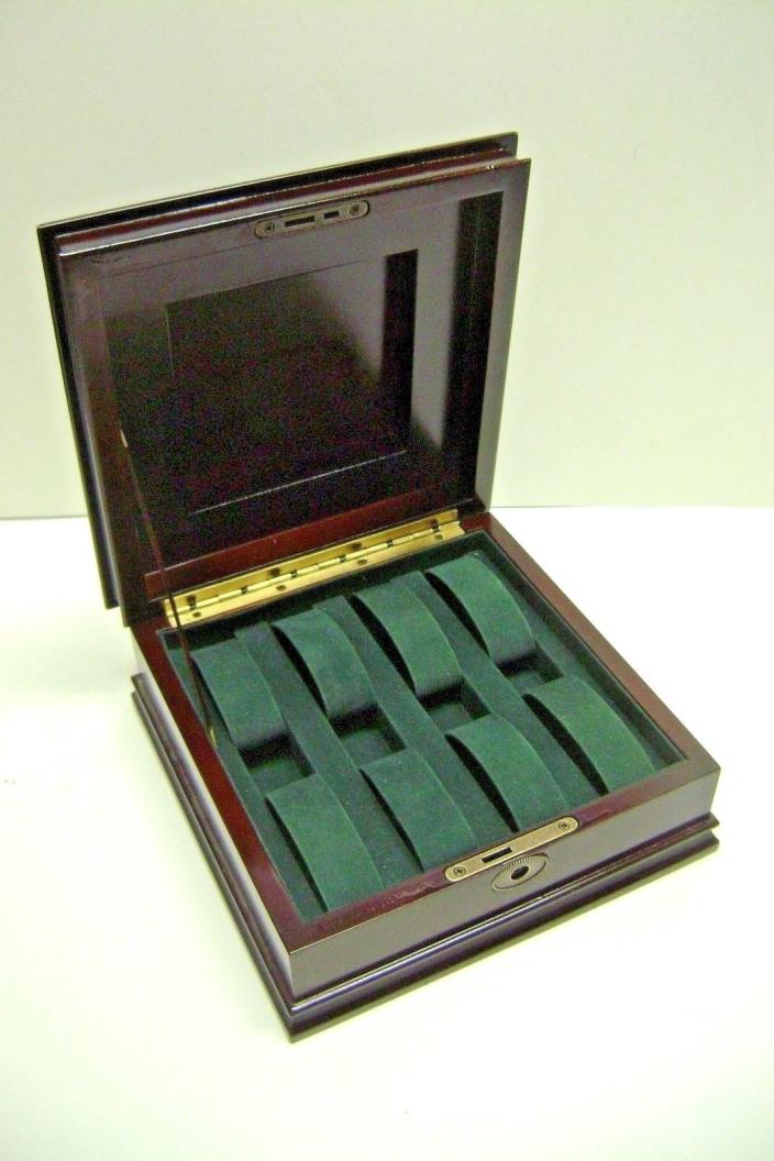 2000  BOMBAY COMPANY CHERRY WOOD  8 SLOT WATCH BOX / CASE