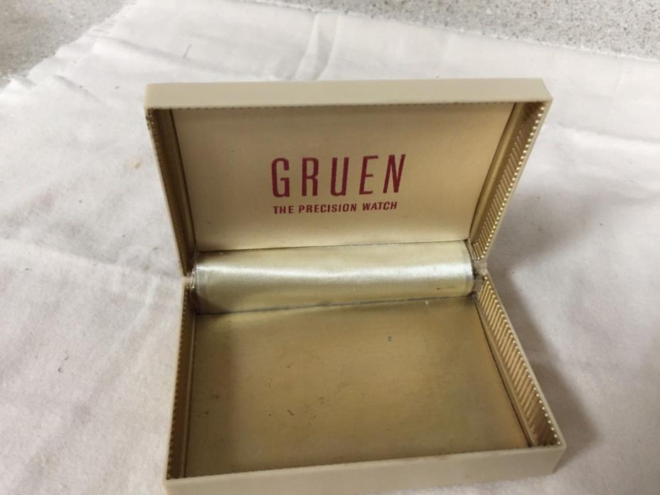 Vintage Celluloid Gruen The Precision Watch Box only with crest Plastic