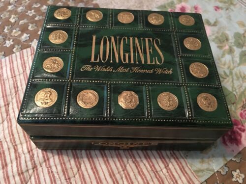 Rare Vintage Longines Watch Box Storage Box Cigar Cigarette World’s Fair