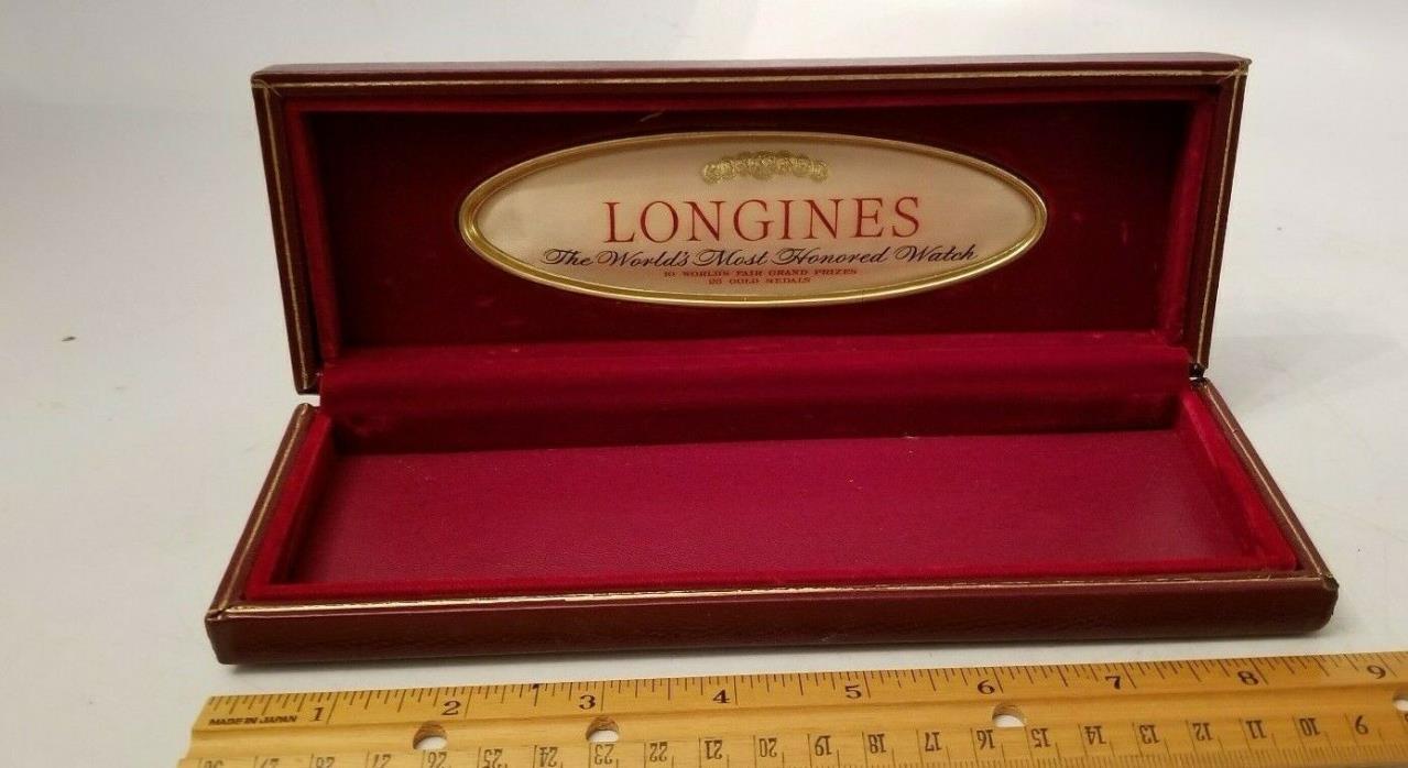 Vintage Longines Burgundy Watch Presentation Box (Only)