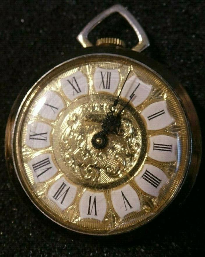 SWISS MADE LUCERNE PENDANT WATCH GOLD TONE