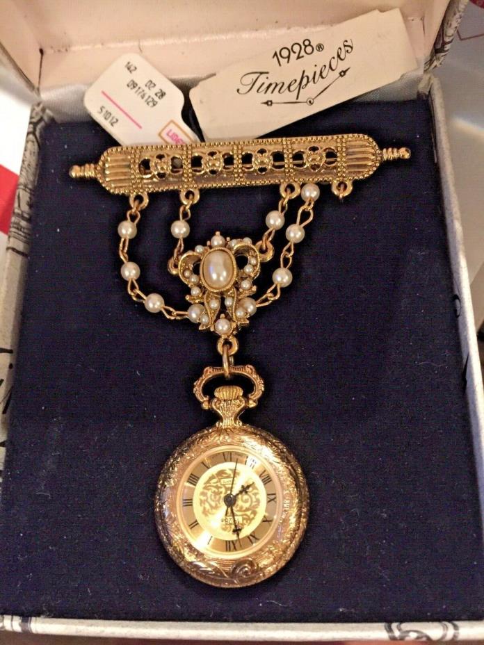 1928 Timepieces Beautiful Watch Pin - New