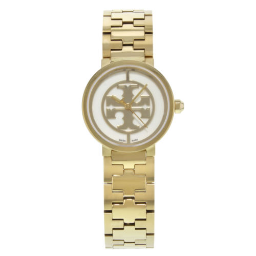 Tory Burch Women's The Small Reva Watch, Gold/Ivory, One Size