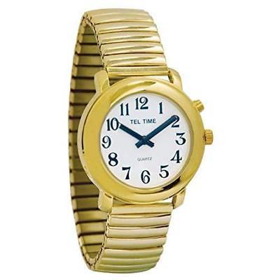 MaxiAids Unisex Tel Time Talking Watch One Button Gold-Tone Case SR626 CR2016