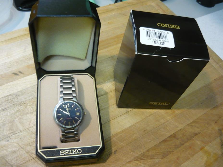 SEIKO Men's Titanium SGD301 Quartz Analog Watch
