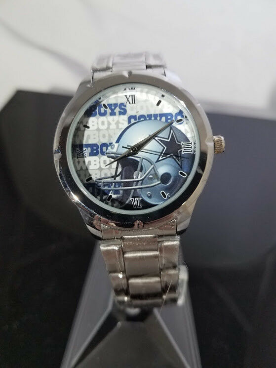 Dallas Cowboy Helmet Watch with Stainless Band