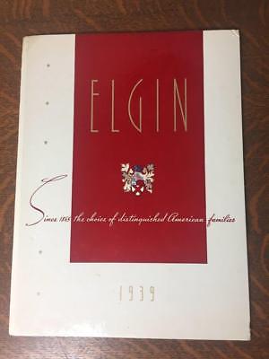 Vintage 1939 ELGIN Hardcover Watch Sales Catalog w/ Letter Price List Watchmaker