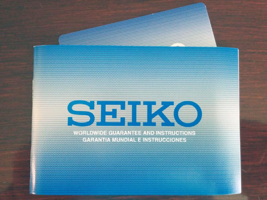 Set of three SEIKO Original watch Instructions booklets with Warranty Cards