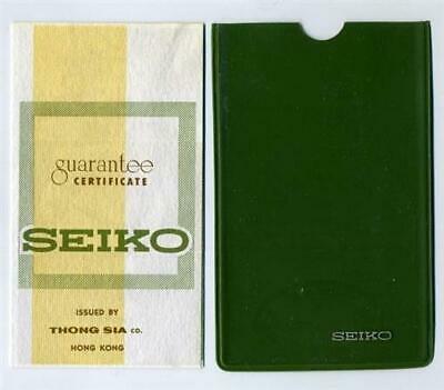 Seiko Watch Guarantee Certificate Issued by Thong Sia Co & Haven of Hong Kong
