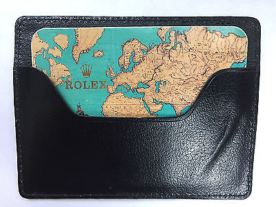 Rare Vintage 1999 ROLEX Black Leather Card Holder Wallet&Calendar -0101.40.34